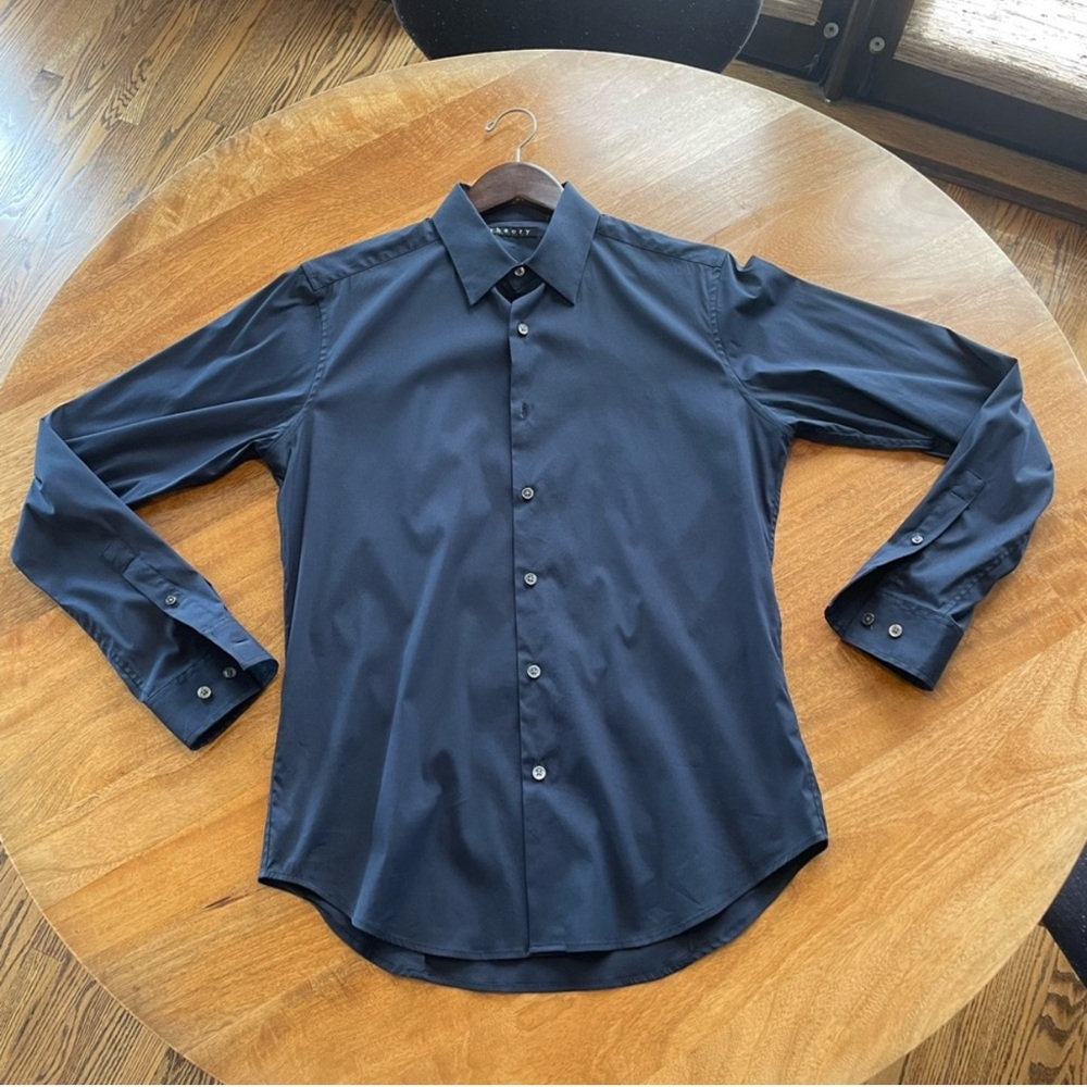 Men’s NAVY Theory Sylvain Wealth Poplin Shirt